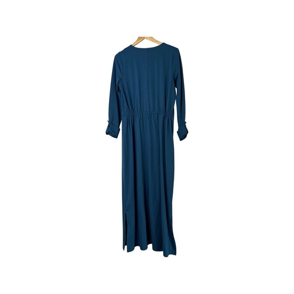 AMBERNOON II by Dr. Erum Ilyas SunSavvy UPF50 Maxi Dress Mallard Blue S - Picture 4 of 5